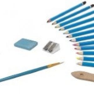 Set acuarela si creioane acuarelabile